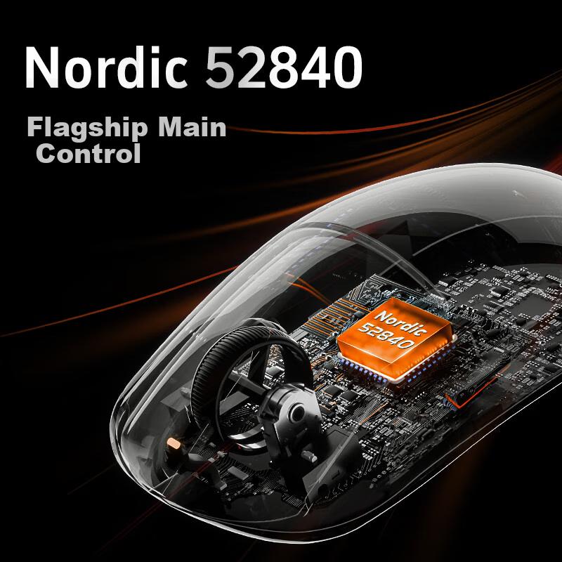 ATK Kabellose Maus, Gaming-/Büromaus, Kabelgebunden/Bluetooth/2,4G Drei-Modus, Leicht, Weiß