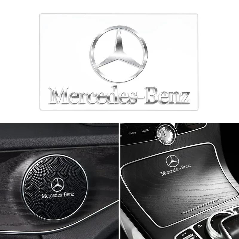 2025 For Mercedes-Benz 1pcs Metal Car Emblem Sticker For Mercedes Benz W117 W176 W177 W205 204 W213 W253 W156 W218 W166 CLA GLC