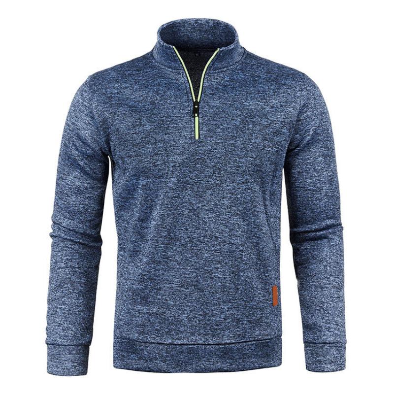 

Autumn Winter New Men s Quarter Zip Neck Sweater Knit Top Thin Fleece Stand Collar Fashion Trend Versatile Sweatshirt 5XL