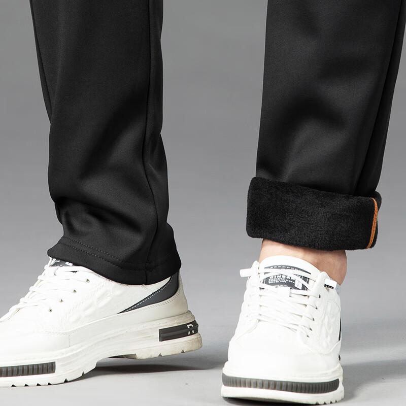 FAPAI Men's Winter Lined Straight-Leg Casual Pants