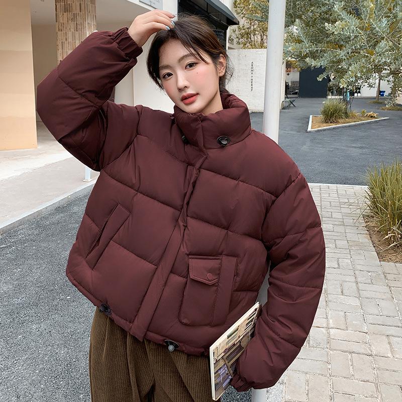 Cotton jacket women's short new padded jacket women's thickened down cotton jacket women's Korean version of loose bread jacket padded jacket