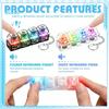 Original LED Leuchtender Schlüsselanhänger Tastatur Klickbarer Knopf Fidget Spielzeug zur Stress- und Angstbewältigung Tragbare Schreibtischdekoration Geschenke