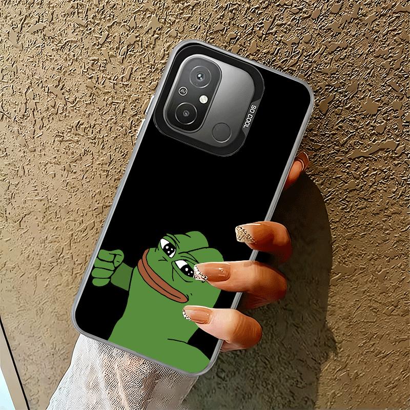 Funny Sad Forg P-Pepe Meme Shockproof Phone Case for Xiaomi Poco X7 X6 X5 X3 Pro F7 Ultra M8 Redmi 15C 15 14C 13C 12C 10C 13 12
