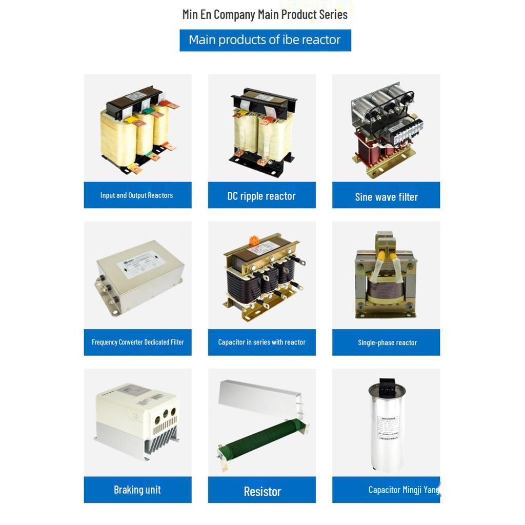 Three-Phase Inverter Input/Output Reactors: 0.75KW to 22KW