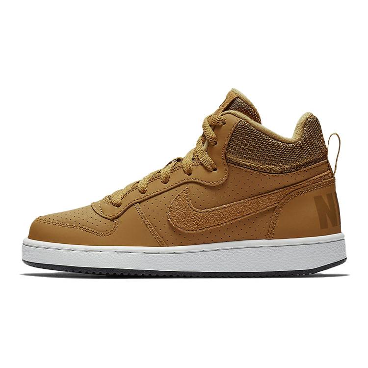 New Nike Court Borough Mid 'Yellow Wheat' GS 839977-701