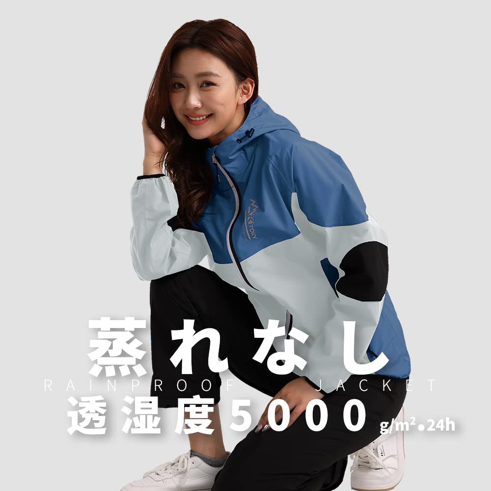 Arashiyama Golf Top and Bottom Mountain Golf Gray Sizes LL and XL Women's Rainwear, Set, Rainsuit, Raincoat, Parka, Waterproof, Wear, Fishing,
