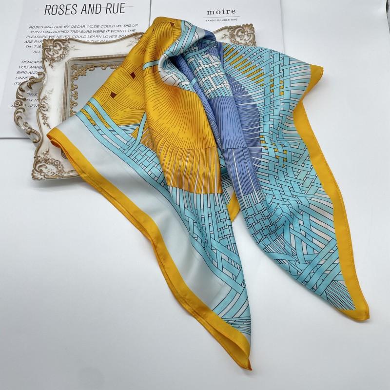 Xinhe autumn and winter new multi-color optional 71 imitation silk small square scarf, professional small silk scarf scarf ins silk scarf