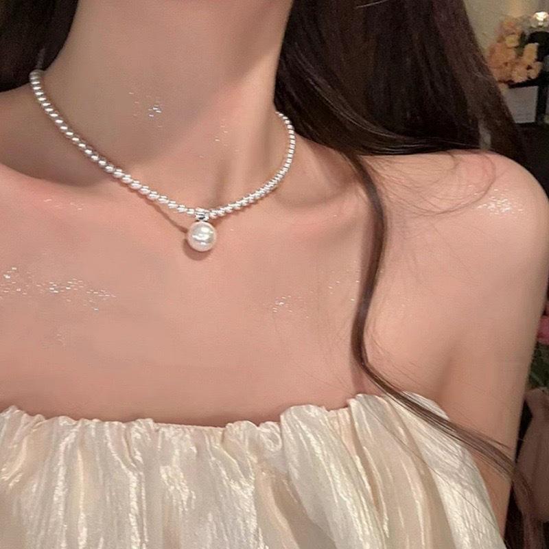 

Diana Style NK-218 Zircon Pearl Pendant Luxury Necklace