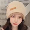 Wollmützen für Damen im Herbst/Winter – koreanische Retro-Mode, vielseitige Strickmütze für kleine Gesichter.