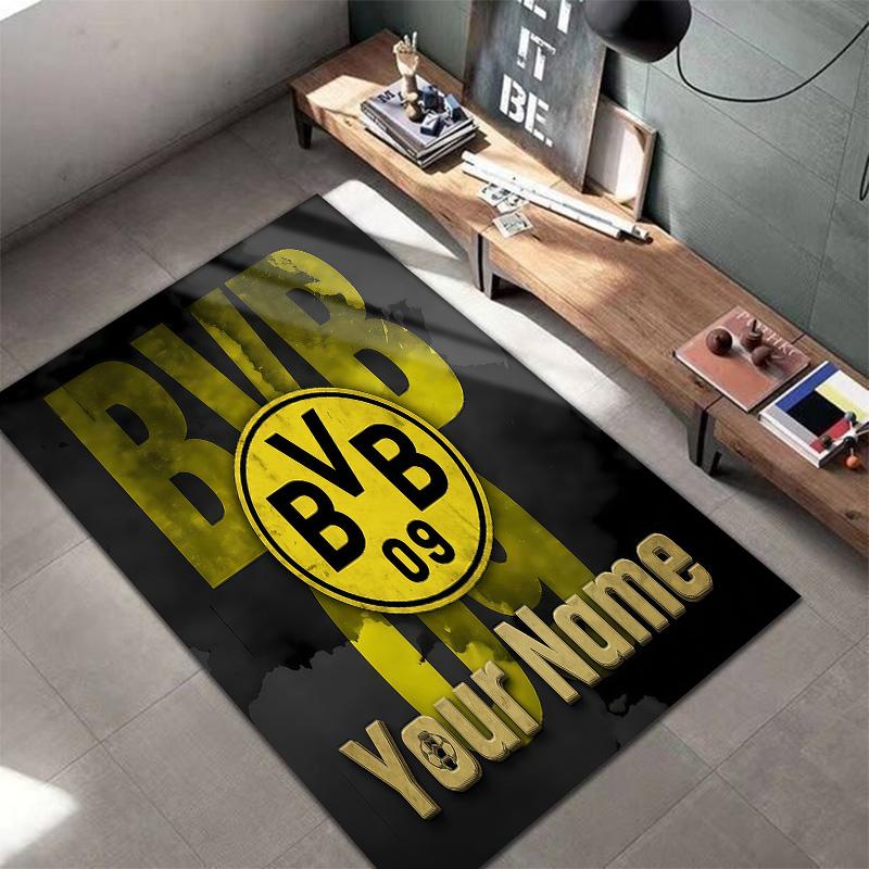 Bvb Custom Name Carpet Rug For Living Room Bedroom Home Sofa Decoration,Kids play Non-slip Floor Mat