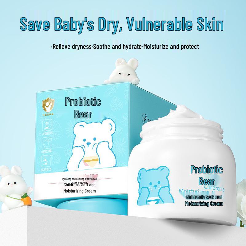 Probiotische Bären Kinder Sanfte Feuchtigkeitscreme: Spendet Feuchtigkeit, Beruhigt und Schützt für Weiche, Feuchtigkeitsspendende Haut. Perfekt zur Beseitigung von Trockenheit.