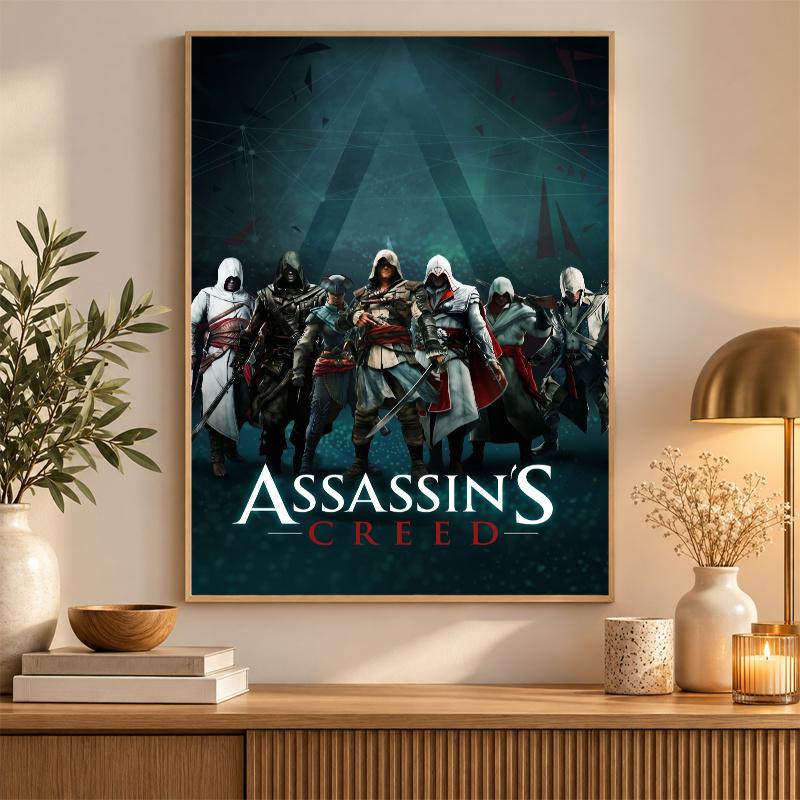 Sada na diamantové malování Assassin's Creed 5D plný vrták DIY diamantová mozaika Nástěnná malba Domácí dekorace
