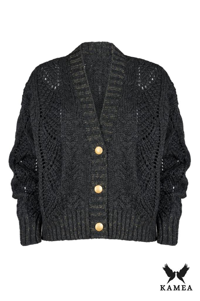 Karmen Cardigan Graphite Color-Lux