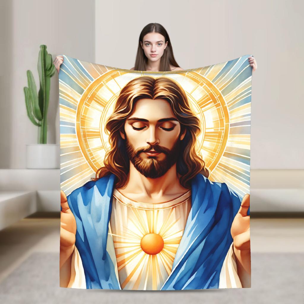 Cristo Jesus Blankets Quality Super Soft Throw Blanket Winter Girls Boys Home Decor Funny Bedspread
