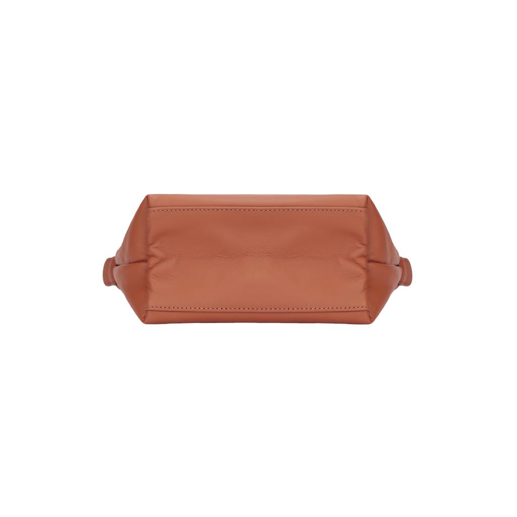 Longchamp Le Pliage 7 Solid Color Snap Zipper Closure Leather Dumpling Bag Mini Women Shoulder Bag Cognac 1500987504