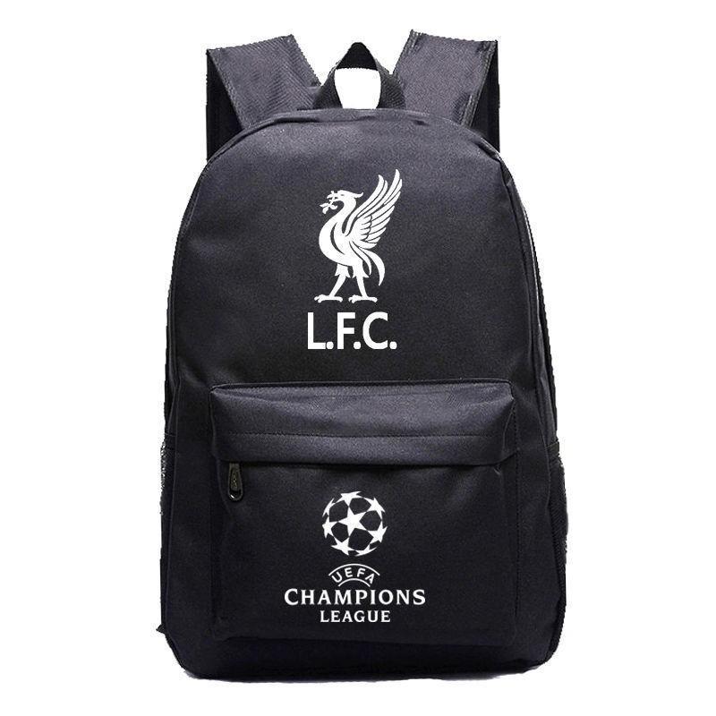 Football Star Backpack Champions League Pattern Printed Backpack Teen Children'S School Bag
