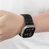 Customised Step-Style Solid Colour Silicone Sport Watch Band For Apple Watch 49mm/46mm/45mm/44mm, Adjustable Replacement Wrist Strap