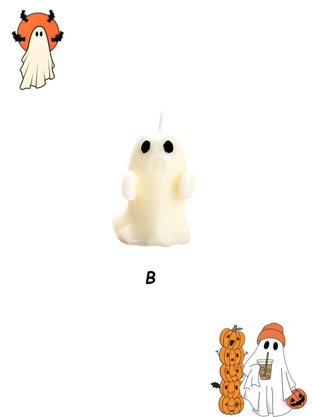 1/2pcs Halloween Ghost Candle Handcrafted Scented Candle Atmosphere Candle With Spooky Design Gift Fragrance Candle Party Decor