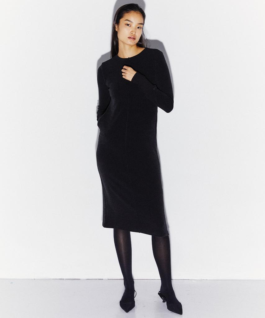 Kimdo Front Back Knit Dress Black