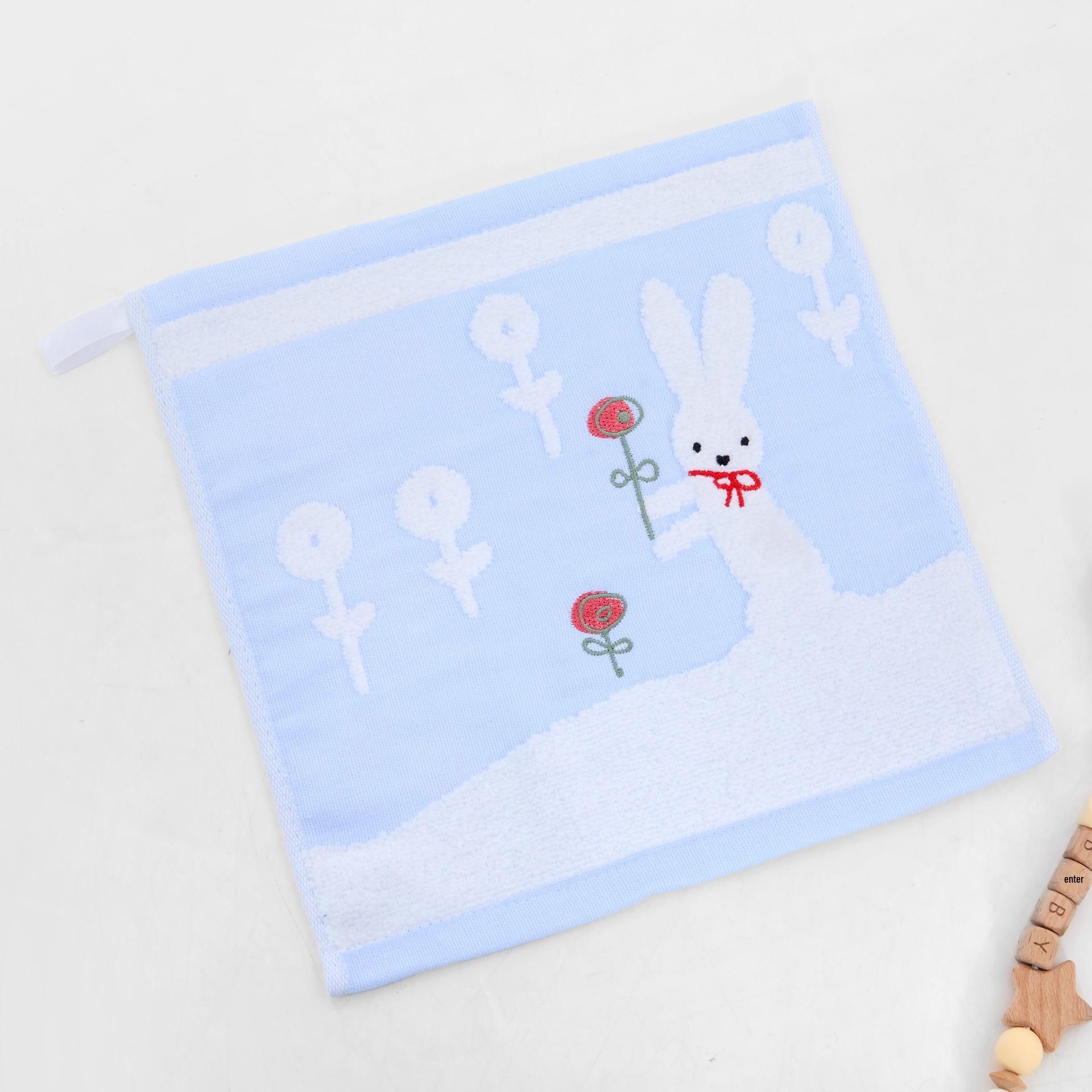 

Cartoon Puppy Bear Quick-Drying Jacquard Hand Towel, 100% Cotton, 25x25 cm. 25*25