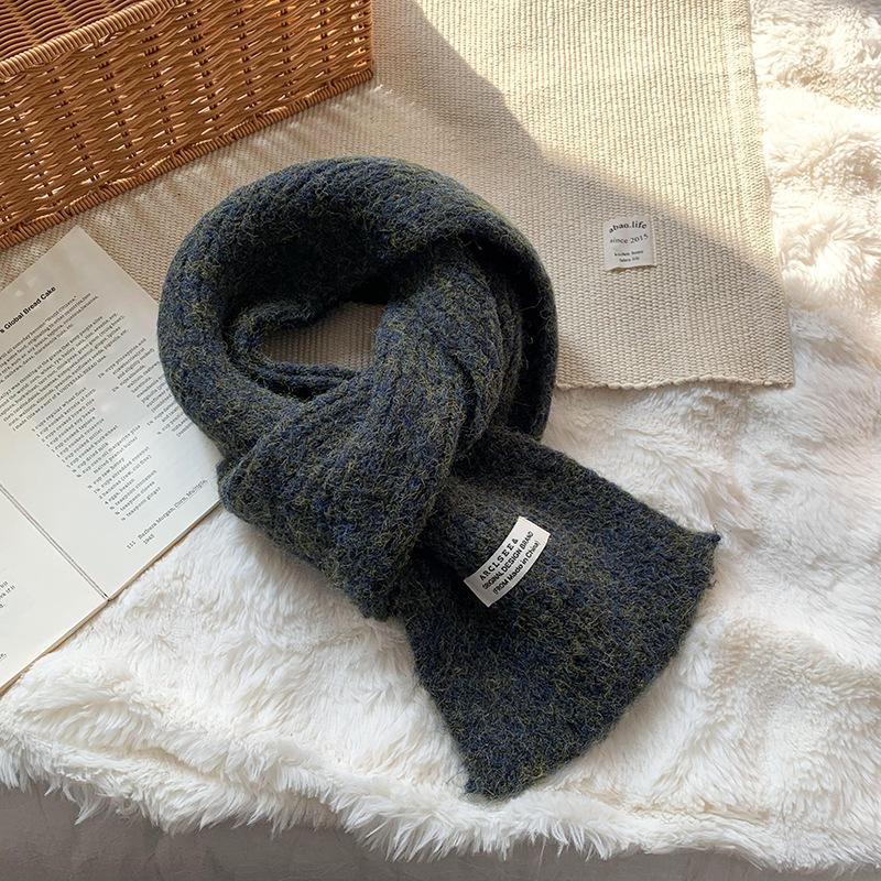 Scarf women's winter high-end sense new light luxury Angela red knitted scarf scarf
