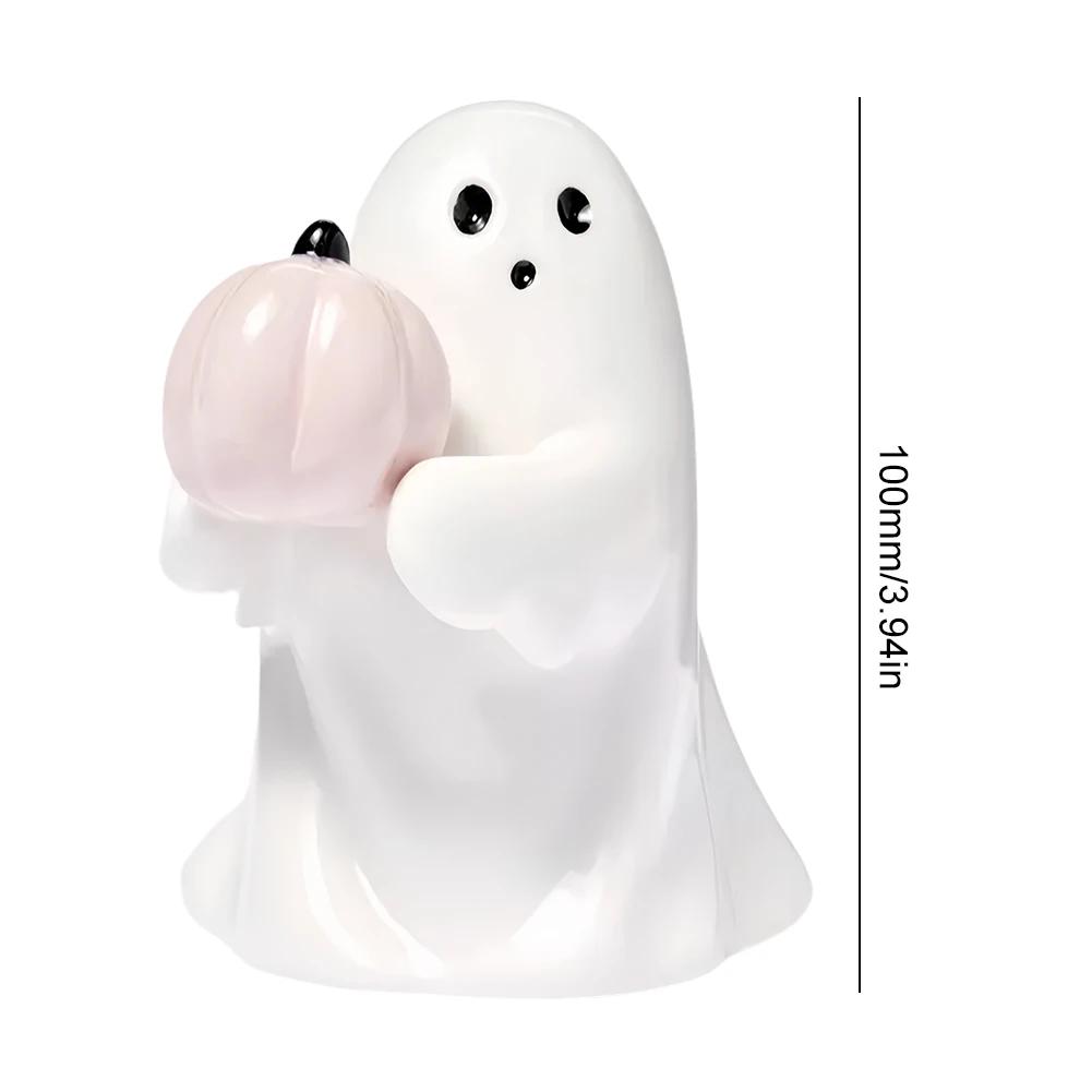 Halloween Ghost Walking Dog Statue Creative Cute Ghost Walking Dog Ornament Handmade Ghost Walking Dog Figurine Gift for Friends