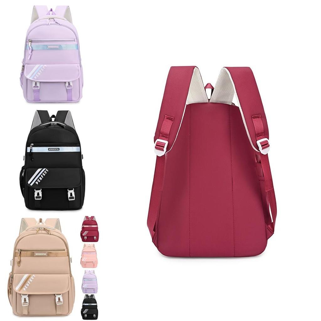 Perfect Letter Print Oxford Fabric Unisex Casual Travel Backpack For Laptop With Breathable Design