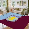 Aston Villa Futbol Tasarımlı Kristal Kadife Halı Yatak Odası Girişi İçin Yumuşak Dekoratif Mat