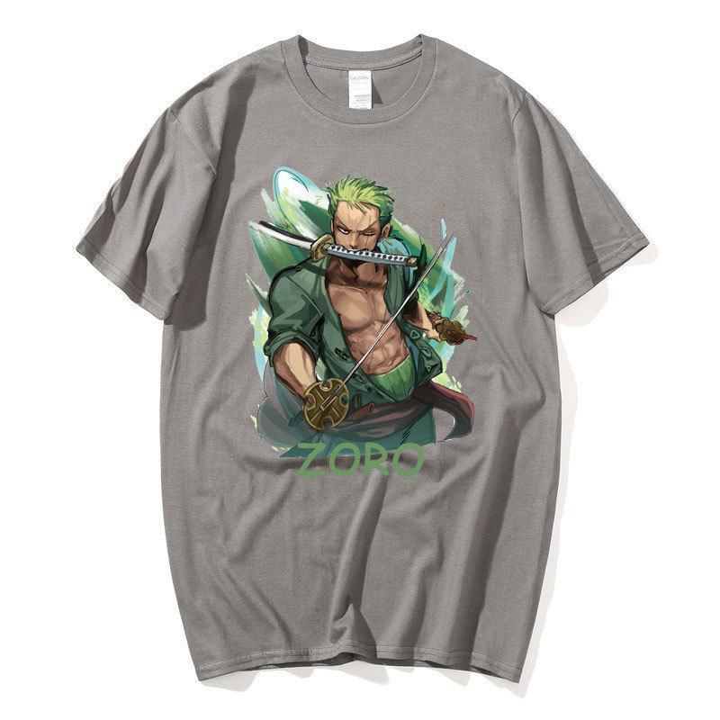 

Аниме ONE PIECE Ророноа Зоро Манга Футболка с рисунком Летняя футболка с мультяшным принтом Мужская женская повседневная хлопковая футболка Негабаритные уличные топы XXXL