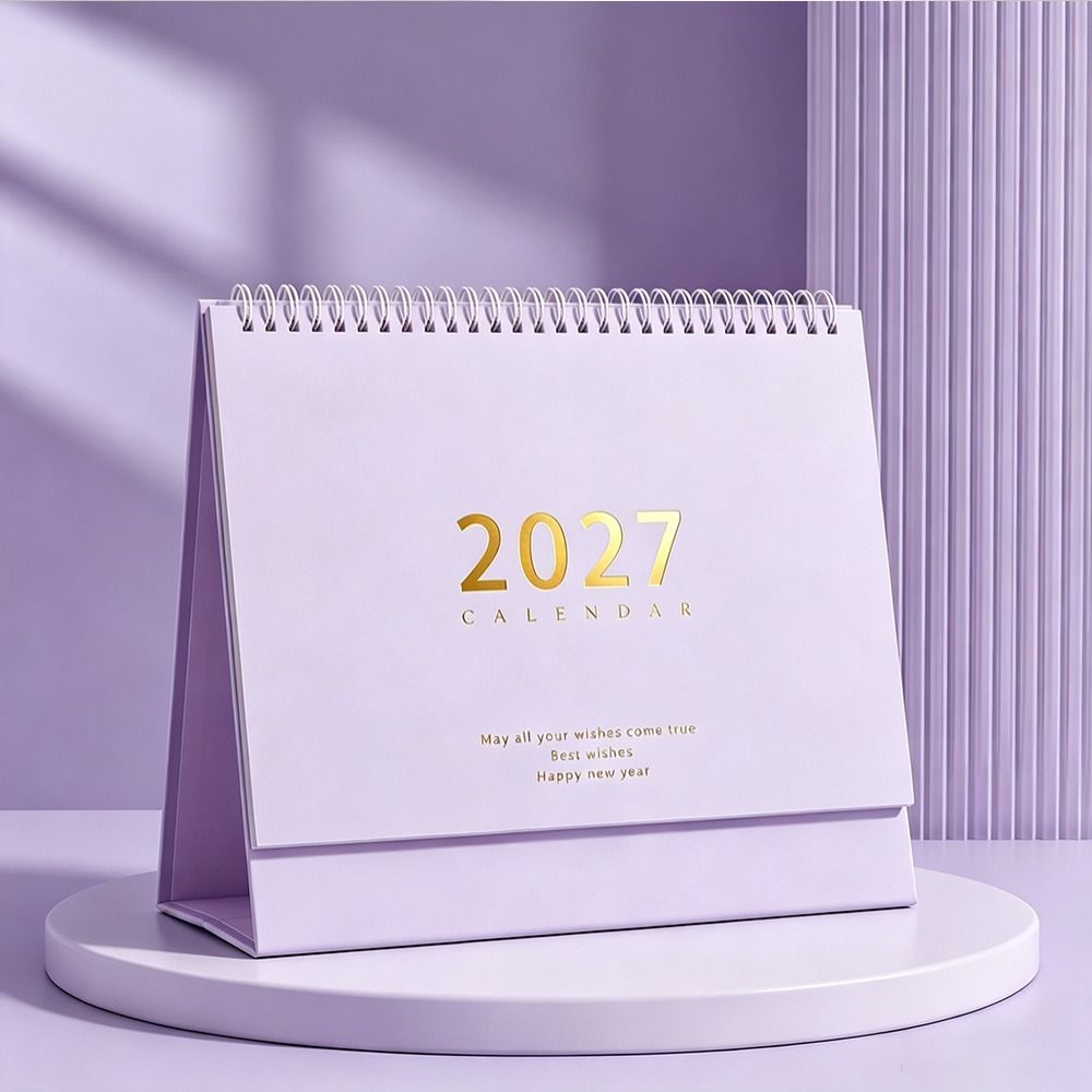 Tragbarer 2027 Desktop Schreibtischkalender Faltbarer Akademischer Planer Bürobedarf