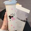 Auslaufsicherer Cartoon-Isolierbecher 600ml Kaffeetasse Tragbarer Strohbecher