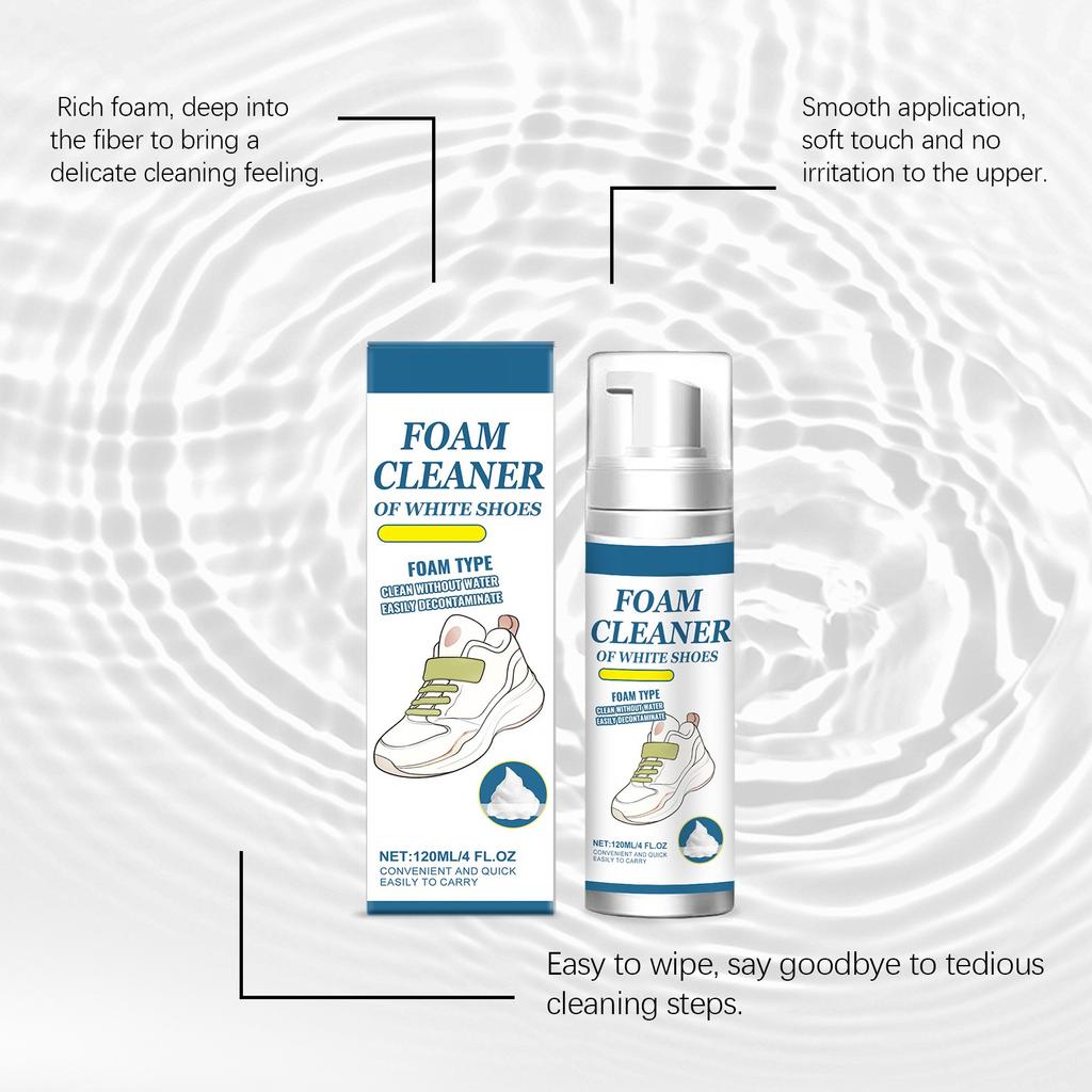 Schuhreiniger; Schuhreinigung; Schuhfleckenentferner; Reinigt Flecken und Vergilbungen auf der Oberfläche von Schuhen (120ml)