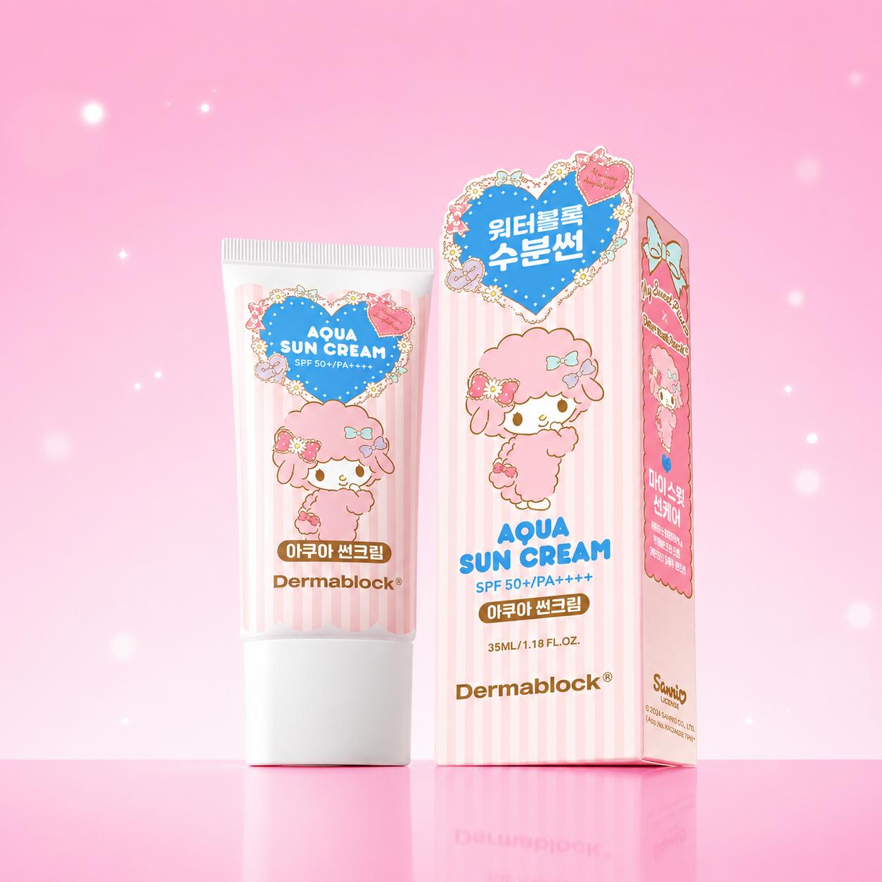 Derma Block Moisture Sun Cream SPF50+ PA++++ 35ml My Sweet Piano Edition – Hydrating UV Protection Sunscreen