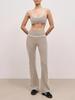 New Contrast Color Sexy Back Sports Yoga Suit Women's Fitness Sports Flared Pants Pilates Two-piece Set