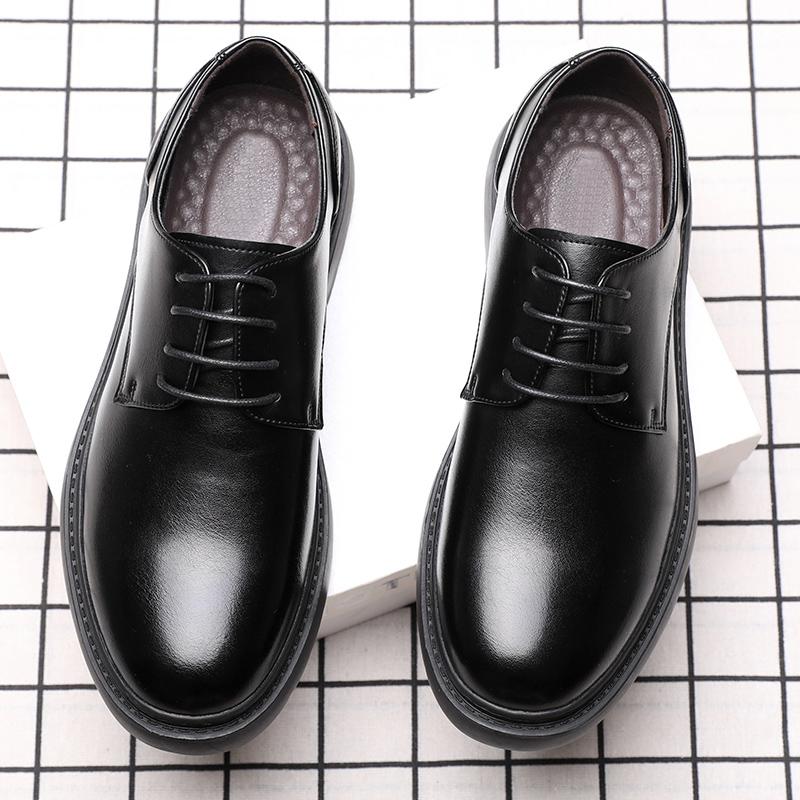 Men'S Black Leather Shoes Office/Casual Shoes JZ 6196-102