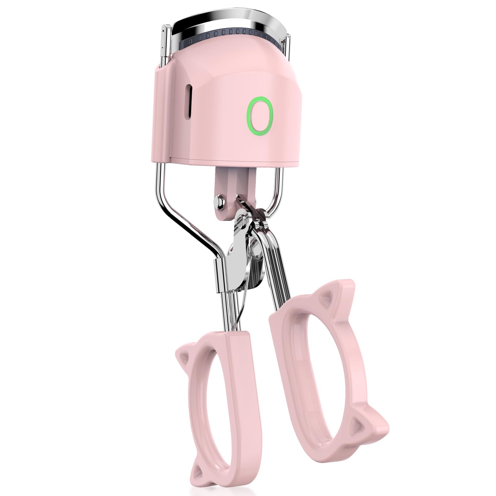 

Omuachi Электрическая Металлическая и Силиконовая Быстрая 2-температурная 230 мАч USB Авто Портативная и Удобная Завивка для ресниц, Материал, 10-секундный Нагрев, Настройки, розовый