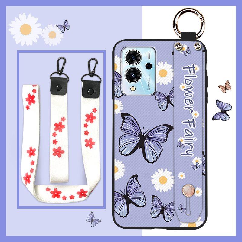 Ring Wristband Phone Case For ZTE Blade V40 Pro Phone Holder Anti-dust Fashion Design Dirt-resistant Waterproof Durable