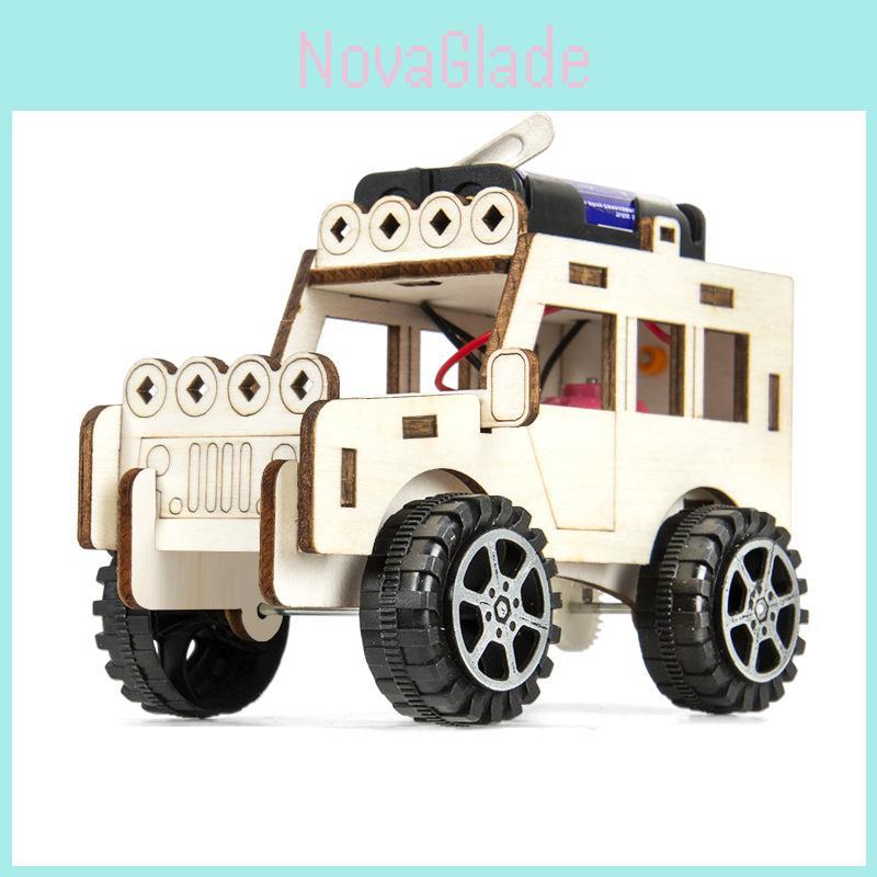 Science Experiment Diy Jeep Car Kit With Wooden Physics Gear For Childrens Stem Education