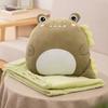 Cartoon Office Pillow Quilt 2 In 1 Car Cushion Multi-Function Blanket 7 Colors Cushion Decor Nap Blanket for Afternoon Rest