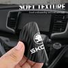 AAABT1 2Pcs Car Coaster Water Cup Mat Non-Slip Pad For New Skoda Octavia Kodiaq Fabia Superb Karoq Yeti Rapid Mk3 Vrs