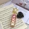 Ins Same Metal Rust Steel Mesh Pocket Lace Diy Bag Pendant Ins Explosive Silver Keychain