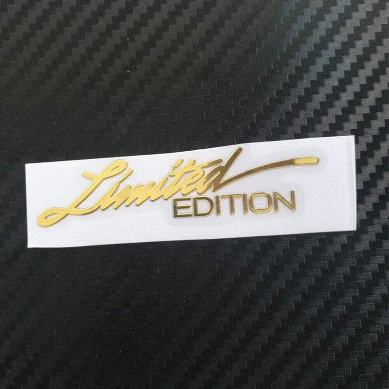 2pcs Car Sticker 3D Gold Body Emblem Badge Metal Sticker Decal Car Accessories Motorcycle Decals Limited Edition Logo Sticker