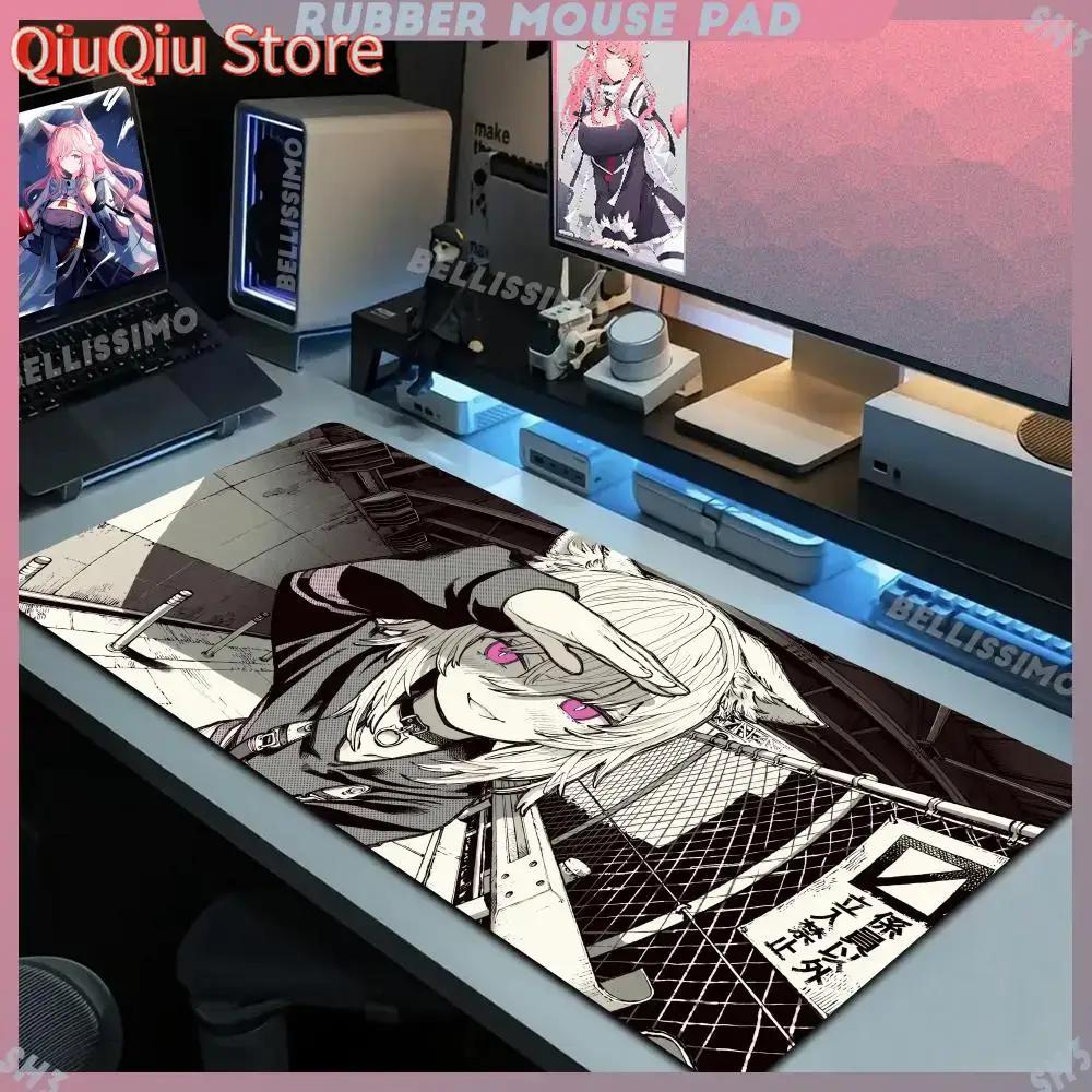 Virtual Idol Cute Nekomata Okayu Desk Accessories Mouse Pad NonSlip Rubber All Size Edge Locking Esports Keyboard Pad