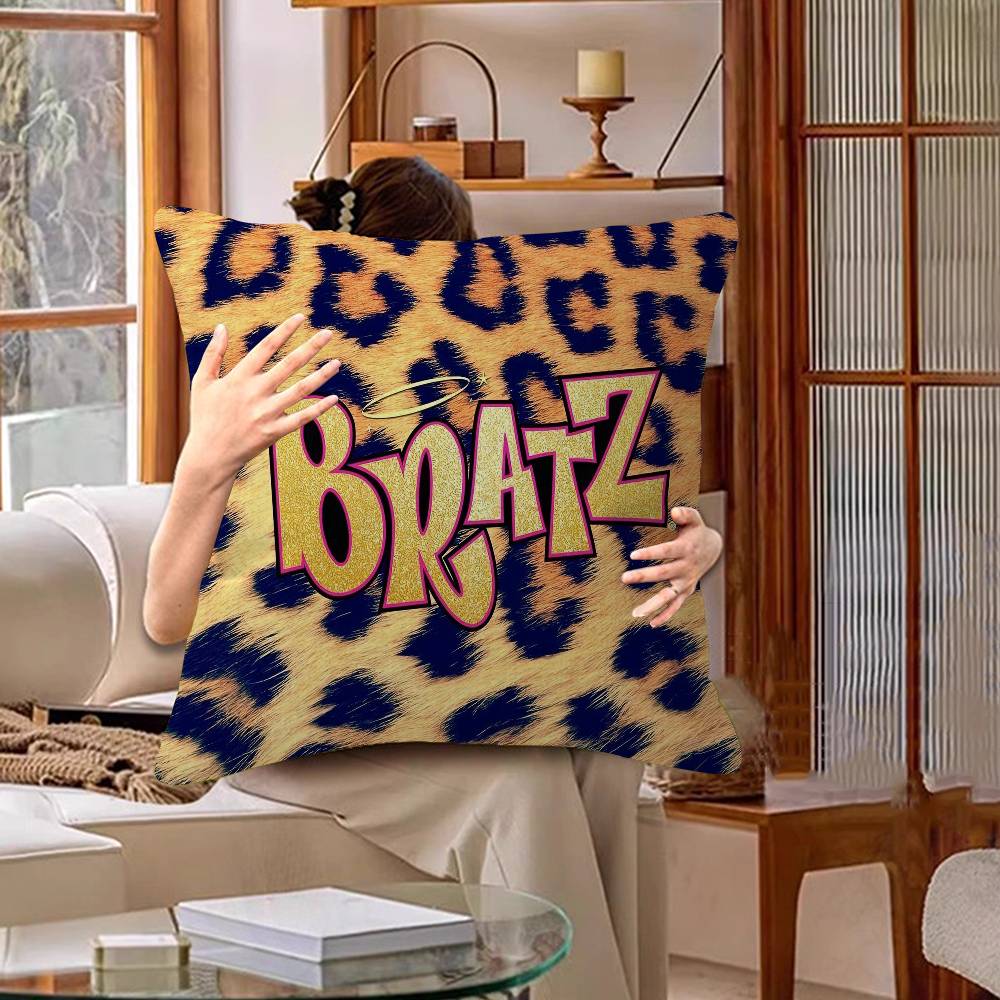 Bratz Doll Classic Vintage Pillowcase Toon Gift Cushion Cover Bedroom Home Sofa Chair Seat Decor Pillow Case