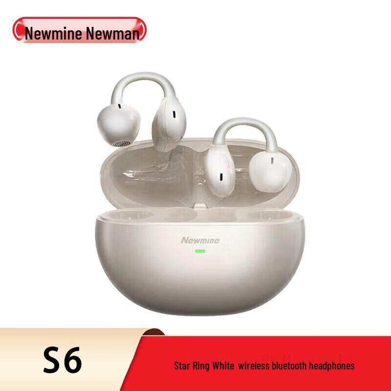 Newmine S6 Wireless Ear-Clip AI Translation Bluetooth Headphones