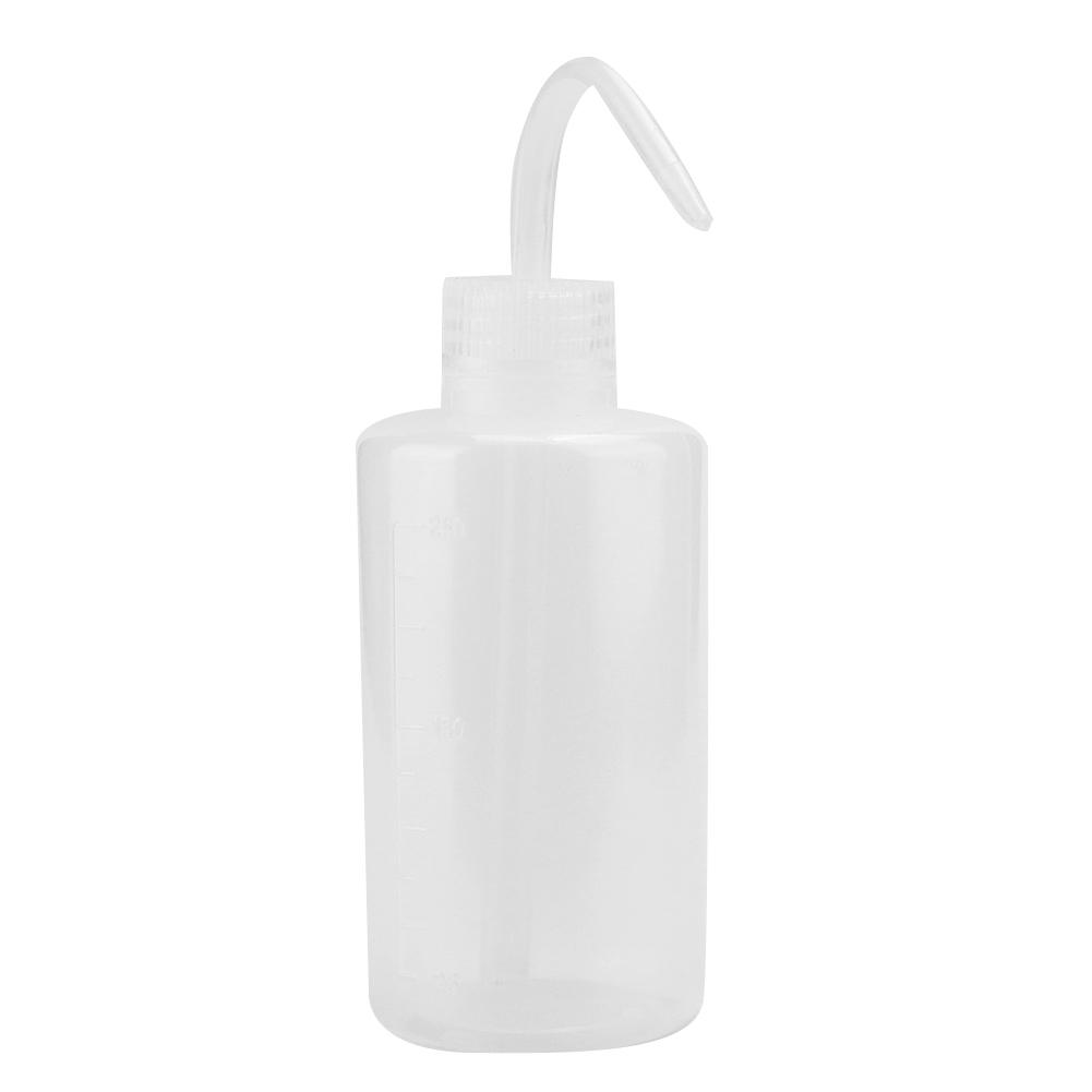 3Pcs 250ml Tattoo Wash Curved  Style Cleaning Bottles Plastic Squeeze Green Algae Watering Can