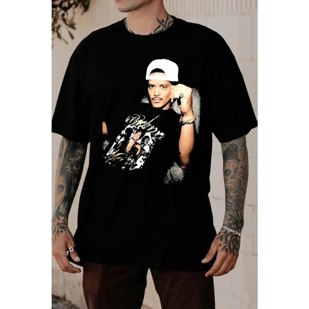 Summer Hot Sale Casual Funny Bruno Mars Graphic Shirt Y2K Unisex Lightweight Printed Short Sleeve Casual Outdoor Cotton Tee