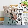 Morandi Simple Printed Decorative Pillowcase Bedroom Living Room Square Cushion Pillowcase