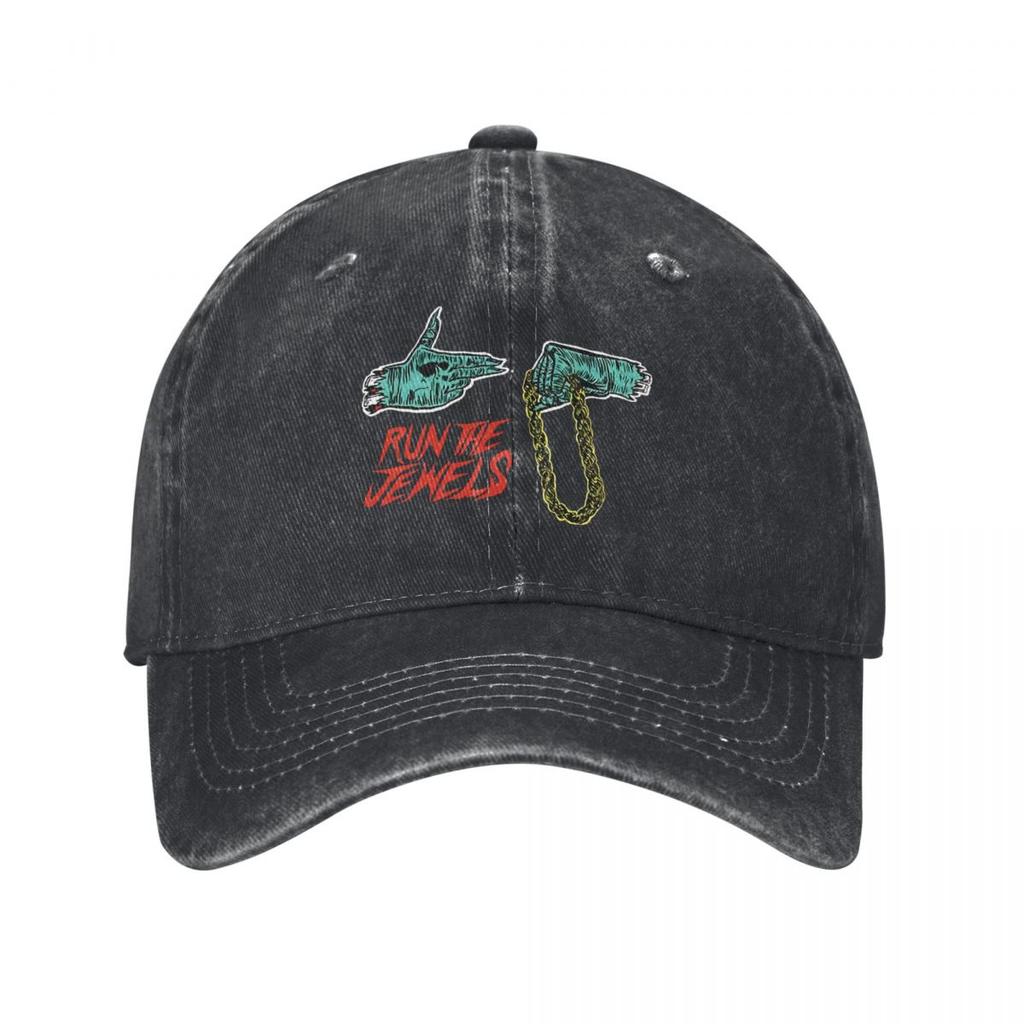 Run The Jewels Microphone Chain Denim Hat Lightweight Golf Hat Baseball Cap Men
