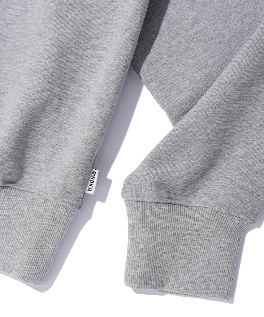 Youhee Ribbon Hoodie Melange Gray
